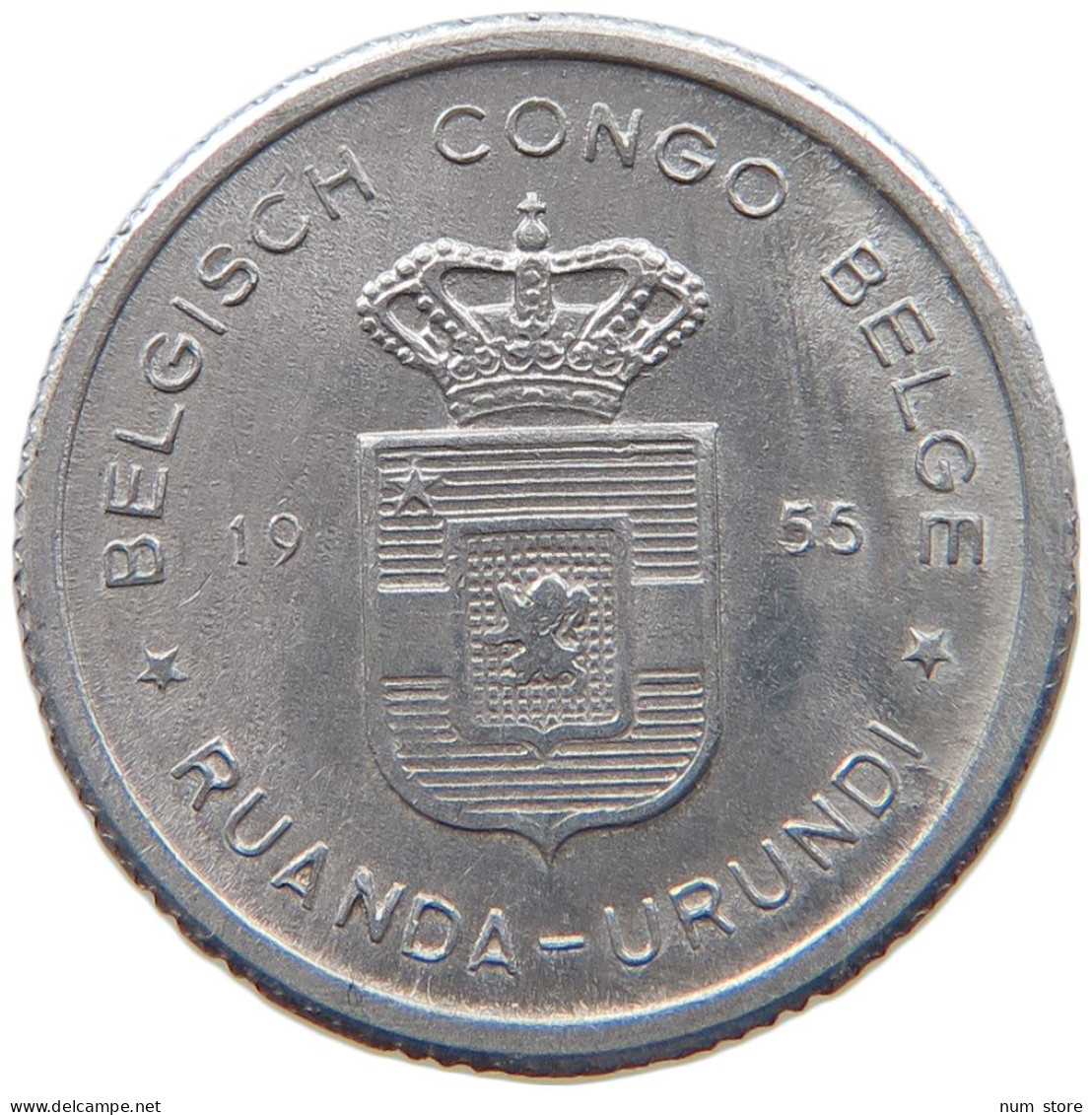 BELGIAN CONGO 50 CENTIMES 1955 #s089 0351 - 1951-1960: Baudouin I.