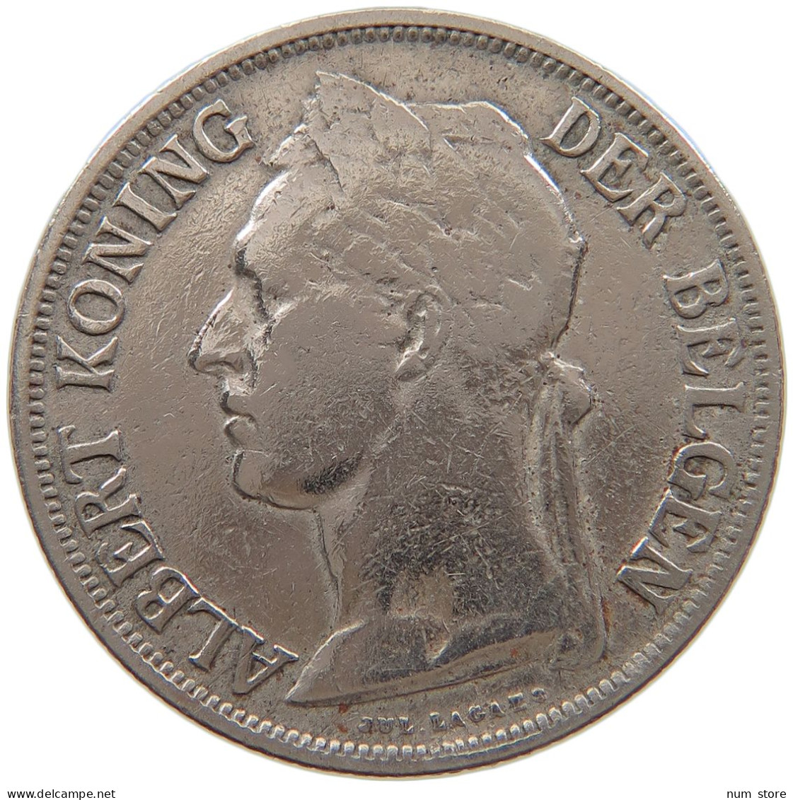 BELGIAN CONGO FRANC 1926 #s092 0187 - 1910-1934: Albert I.