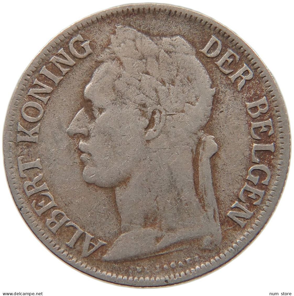 BELGIAN CONGO FRANC 1921 #s092 0185 - 1910-1934: Albert I.