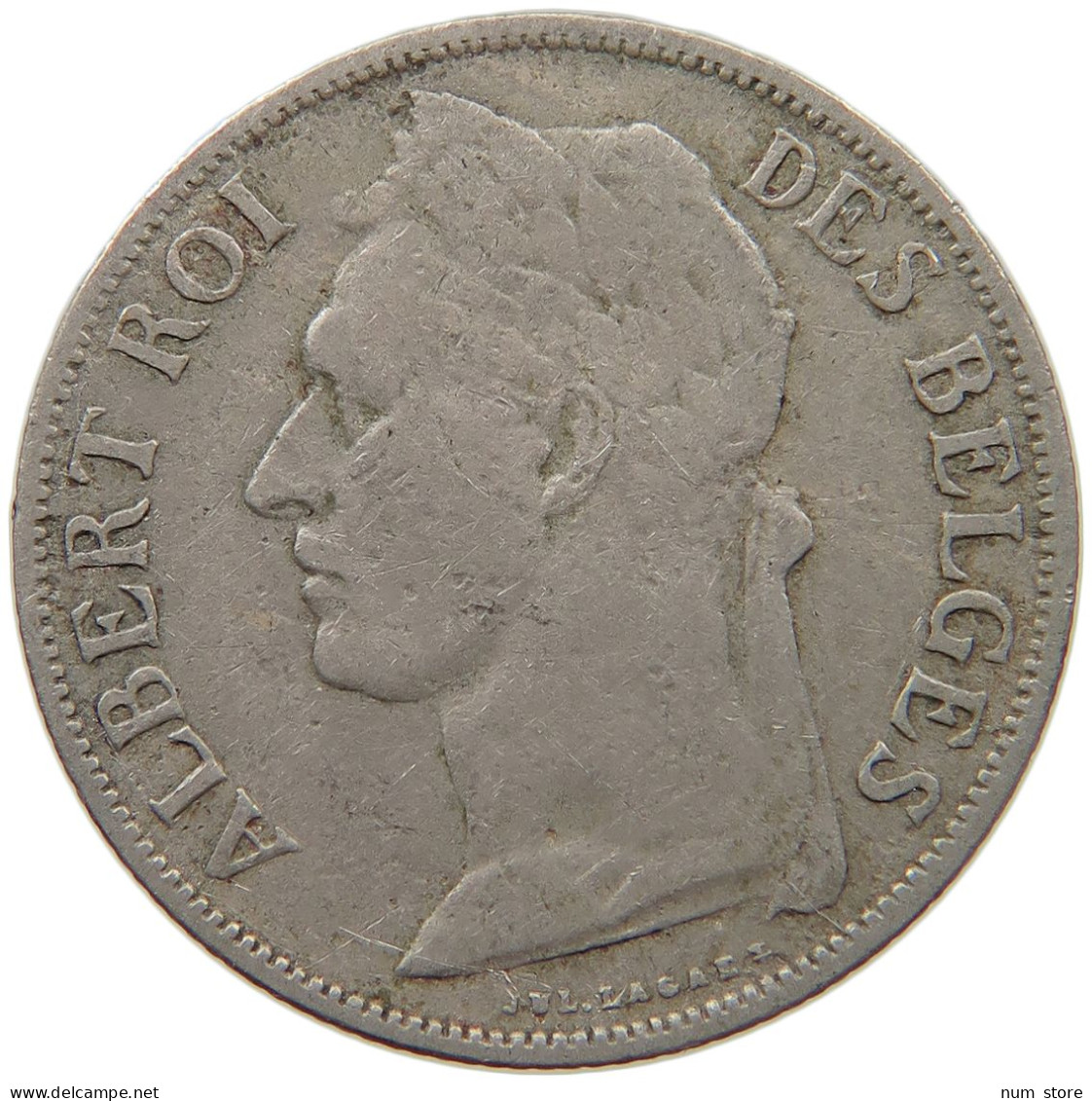 BELGIAN CONGO FRANC 1927 #s092 0191 - 1910-1934: Albert I