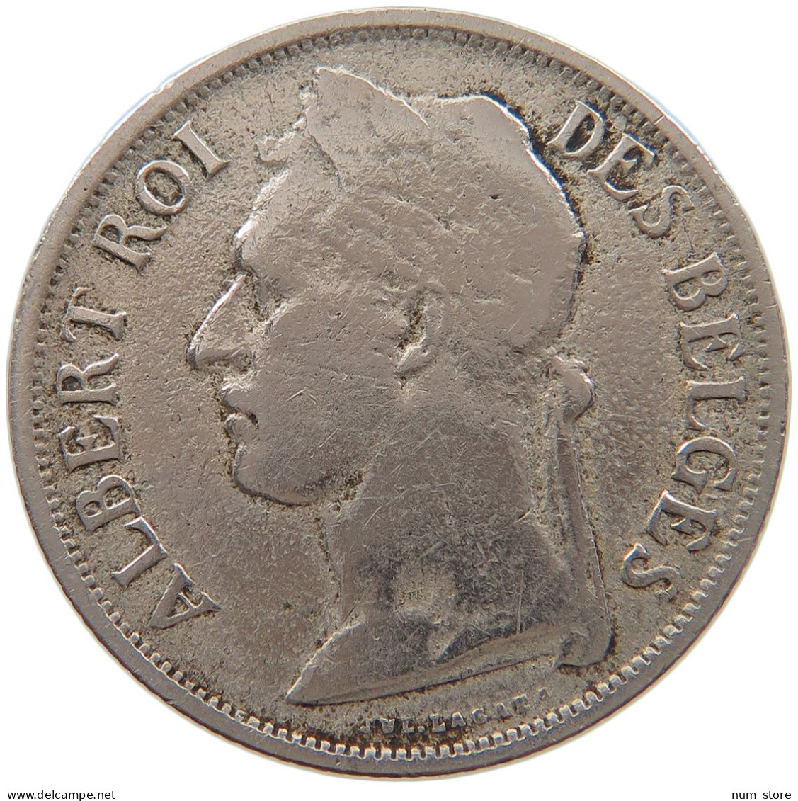 BELGIAN CONGO FRANC 1927 #s092 0189 - 1910-1934: Albert I