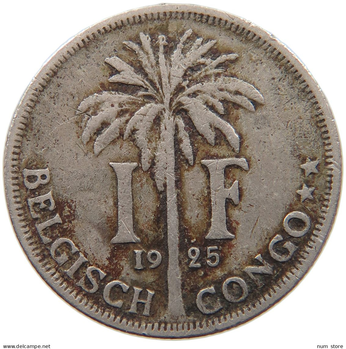 BELGIAN CONGO FRANC 1925 #s092 0179 - 1910-1934: Albert I