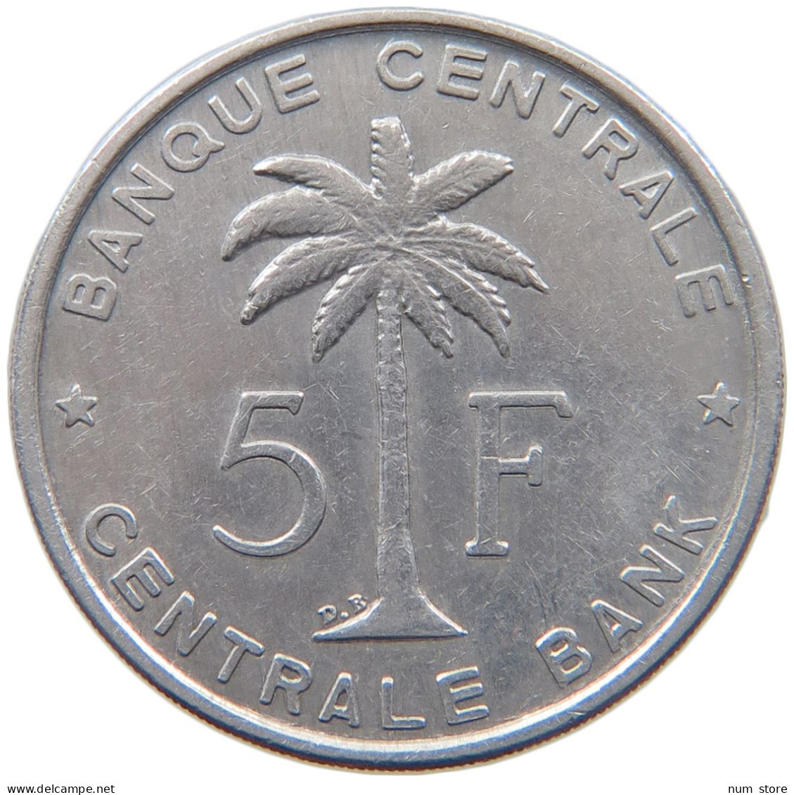 BELGIAN CONGO 5 FRANCS 1958 #s090 0075 - 1951-1960: Boudewijn I