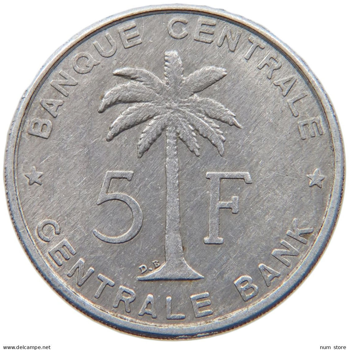 BELGIAN CONGO 5 FRANCS 1958 #s090 0073 - 1951-1960: Baudouin I.