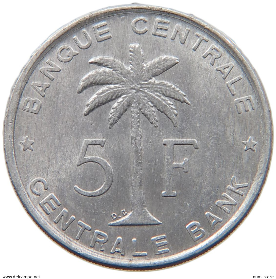 BELGIAN CONGO 5 FRANCS 1958 #s090 0071 - 1951-1960: Baudouin I.