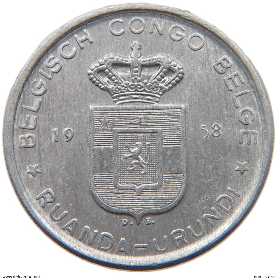 BELGIAN CONGO 5 FRANCS 1958 #s090 0071 - 1951-1960: Baudouin I