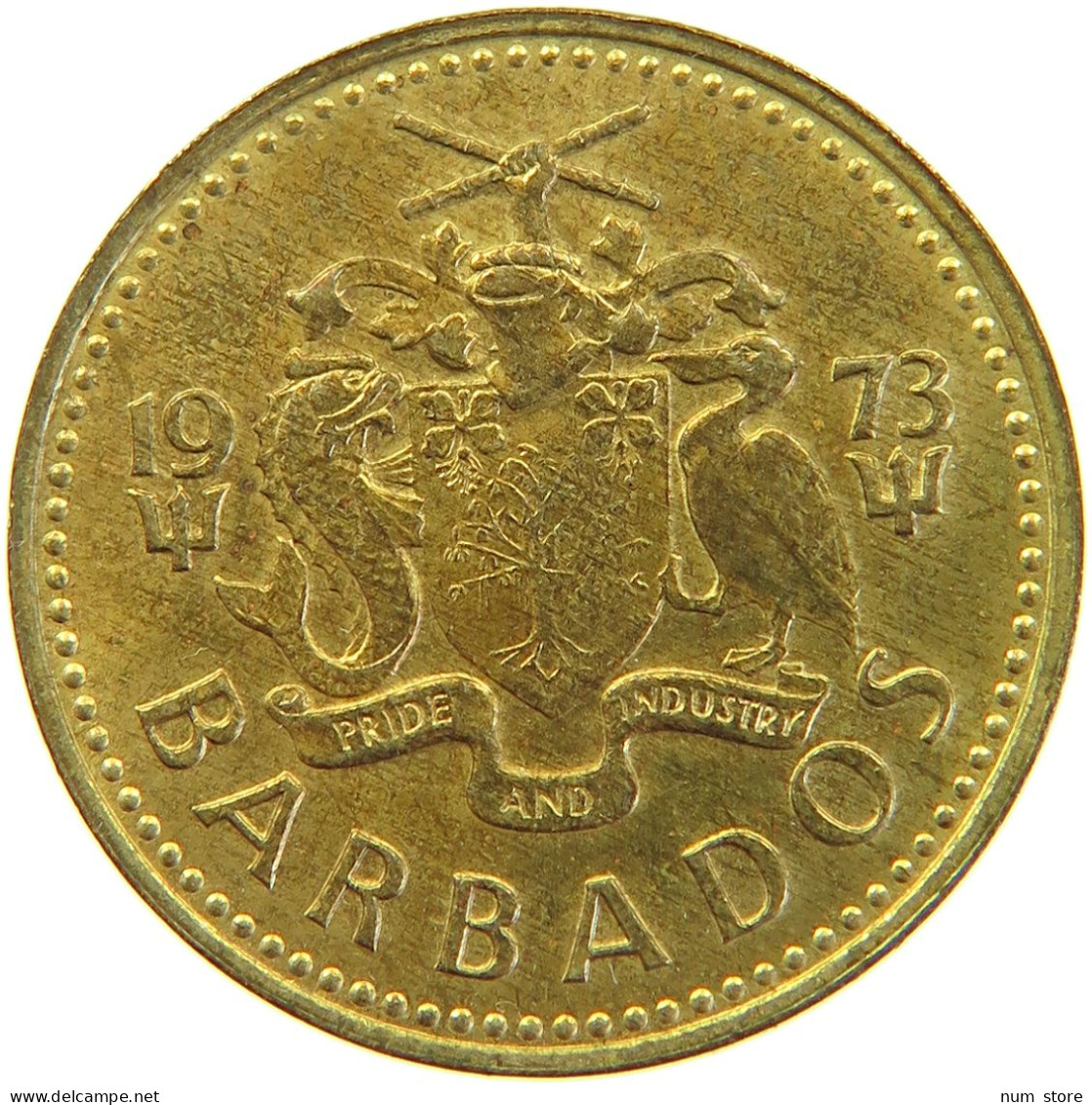 BARBADOS 5 CENTS 1973 #s100 0471 - Barbados (Barbuda)