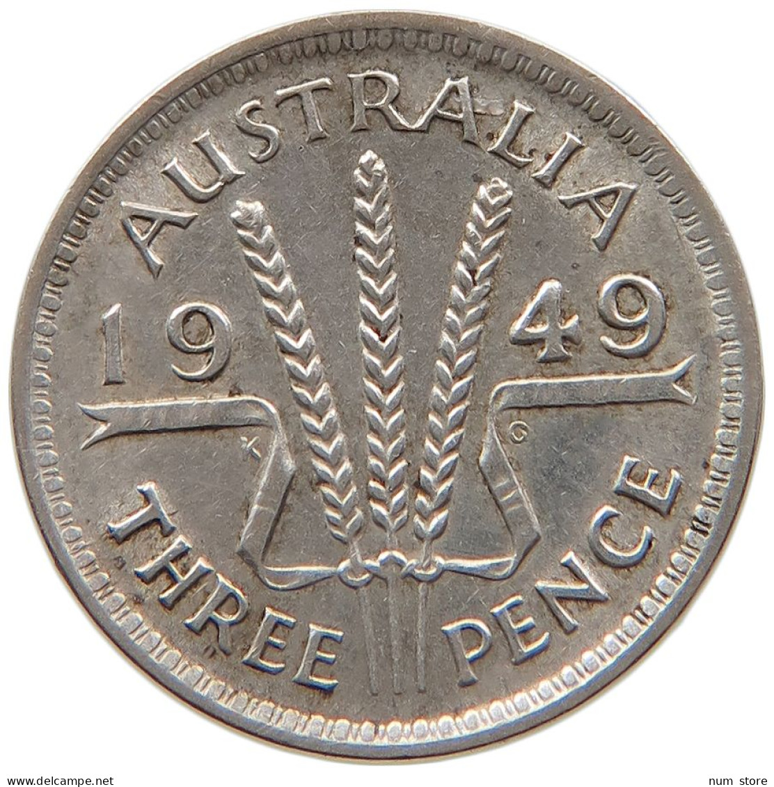 AUSTRALIA THREEPENCE 1949 #s100 0693 - Threepence