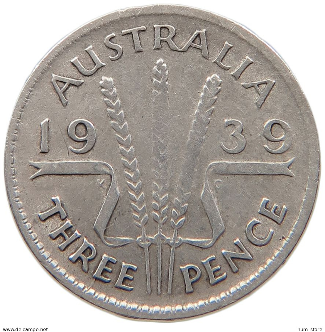 AUSTRALIA THREEPENCE 1939 #s100 0697 - Threepence