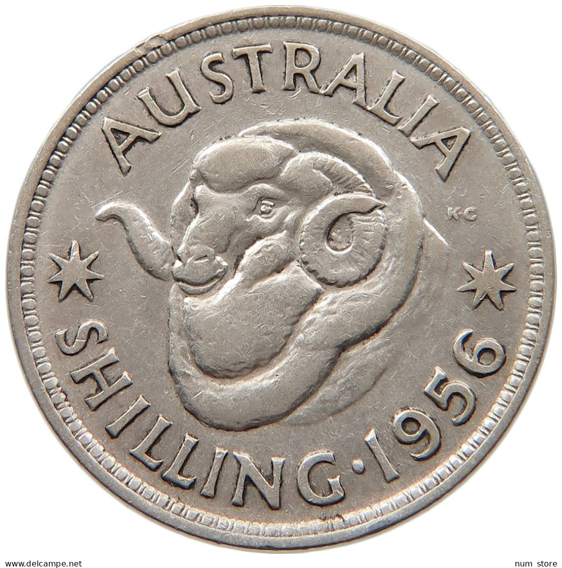 AUSTRALIA SHILLING 1956 #s101 0277 - Shilling