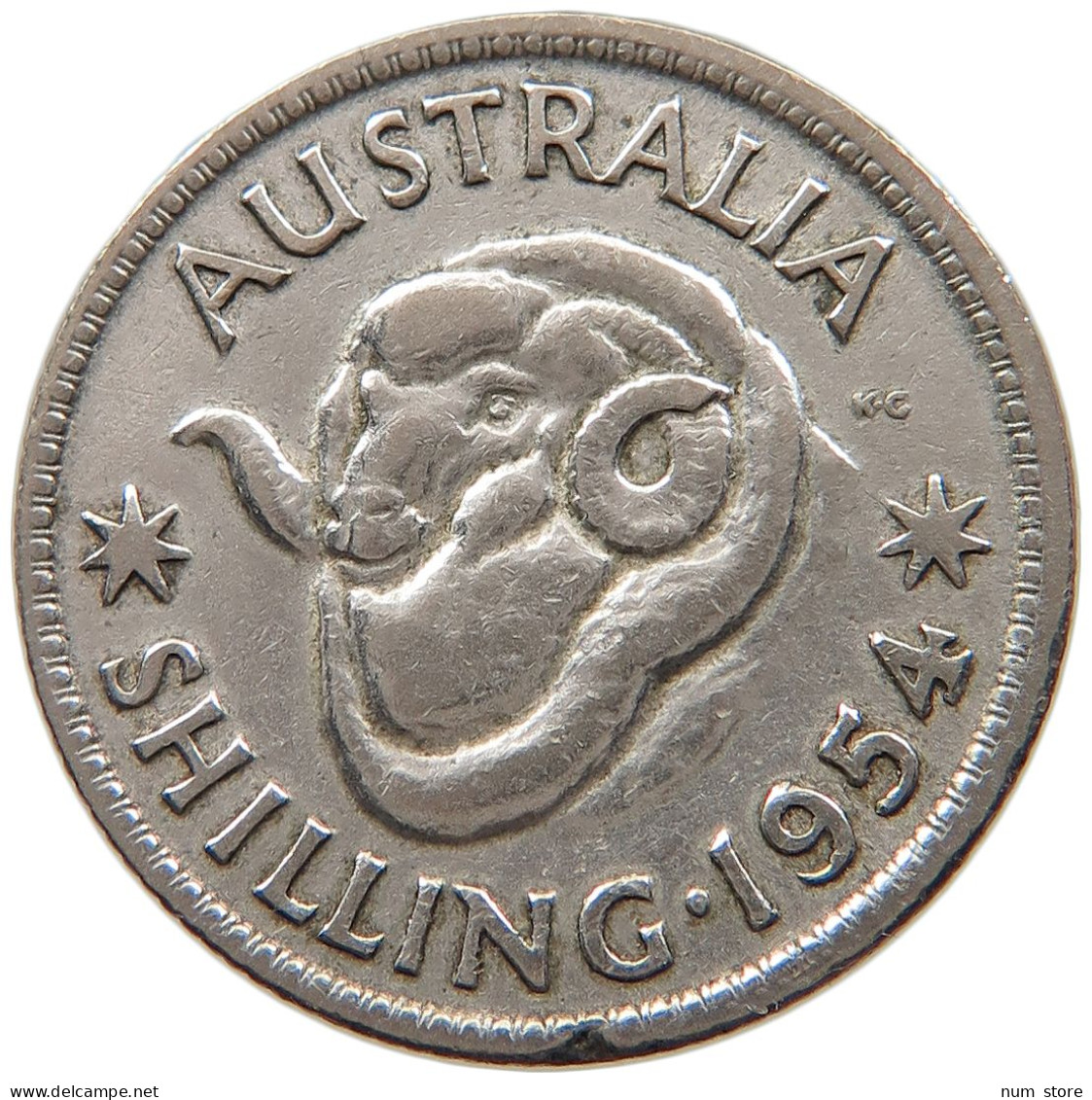 AUSTRALIA SHILLING 1954 #s099 0409 - Shilling
