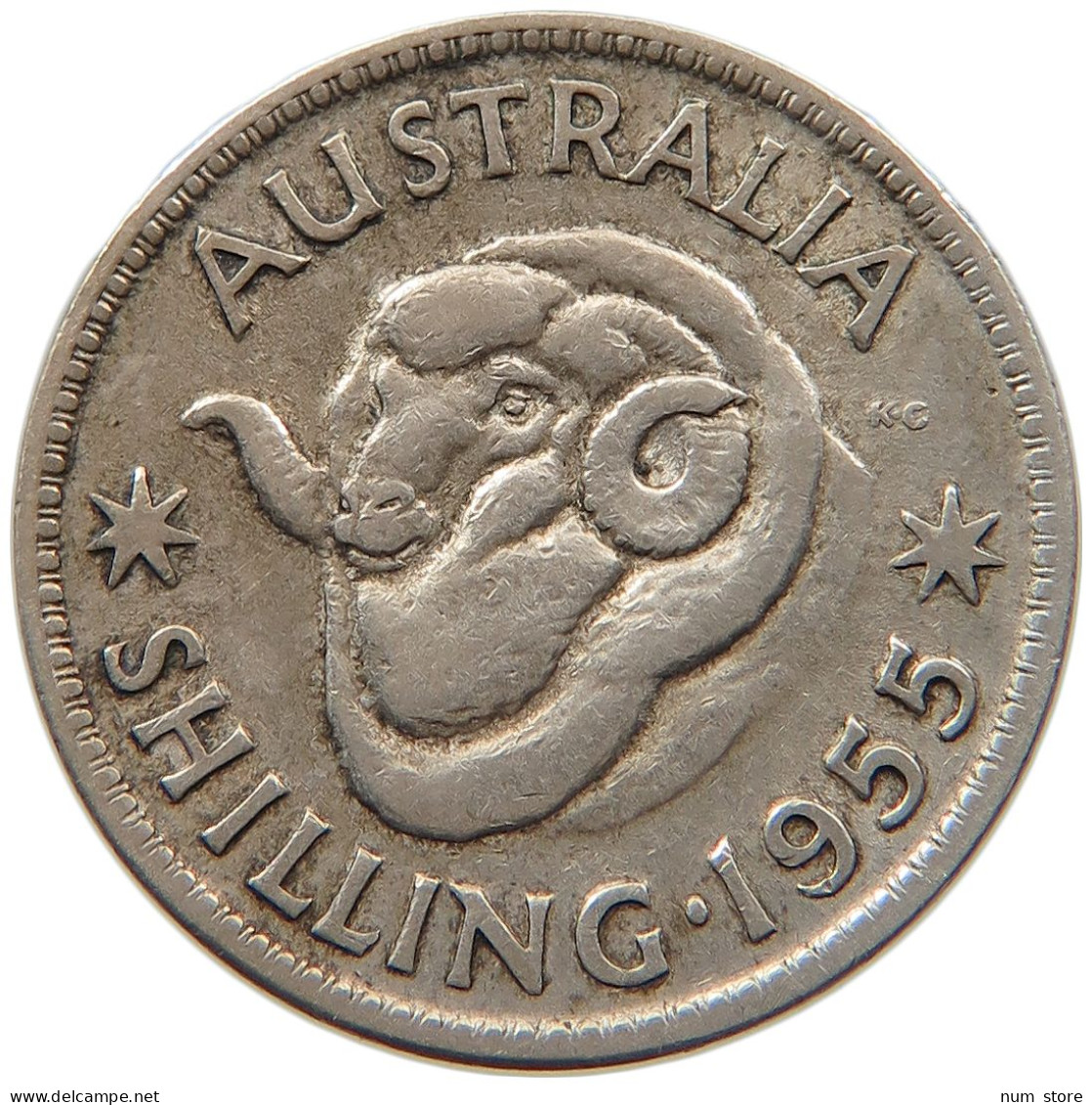 AUSTRALIA SHILLING 1955 #s101 0275 - Shilling