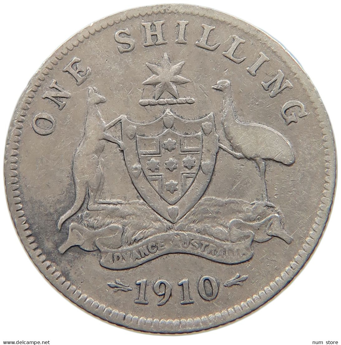 AUSTRALIA SHILLING 1910 #s099 0081 - Shilling