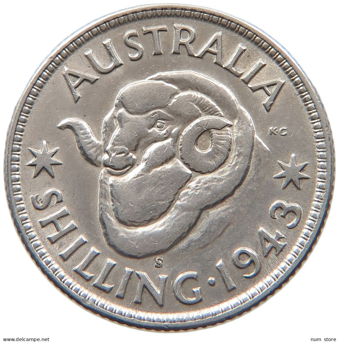 AUSTRALIA SHILLING 1943 S #s101 0271 - Shilling