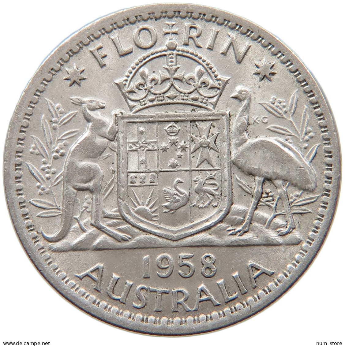 AUSTRALIA FLORIN 1958 #s099 0207 - Florin