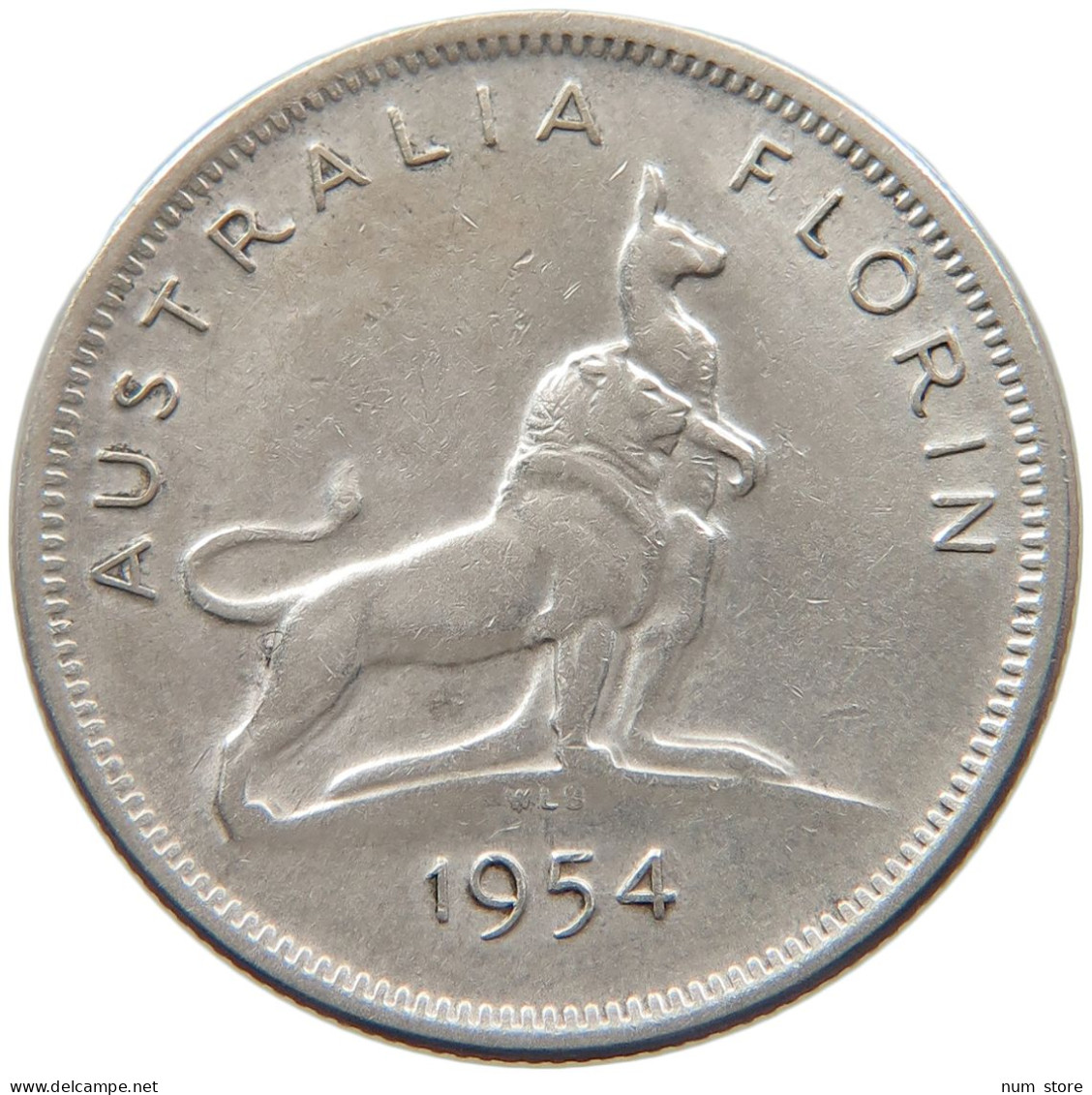 AUSTRALIA FLORIN 1954 #s101 0427 - Florin