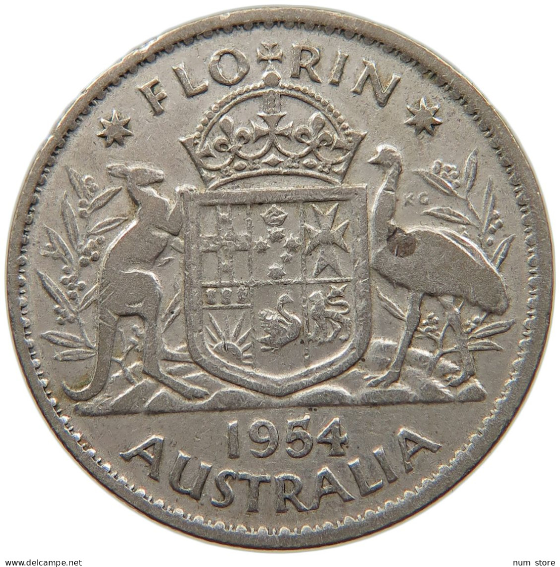AUSTRALIA FLORIN 1954 #s099 0201 - Florin