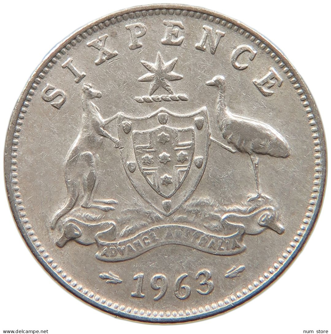 AUSTRALIA 6 PENCE 1963 #s096 0479 - Sixpence