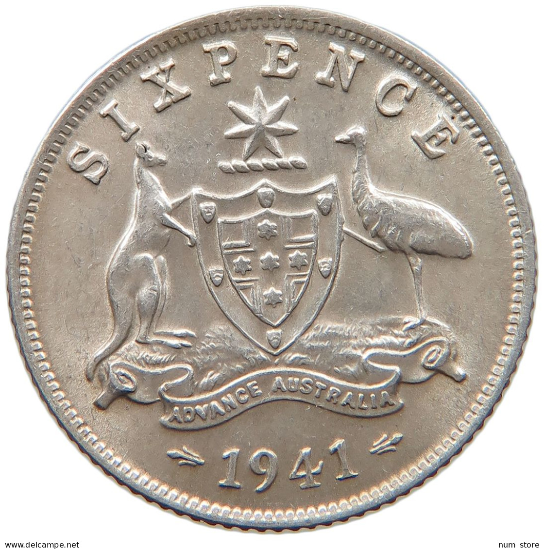 AUSTRALIA 6 PENCE 1941 #s091 0465 - Sixpence