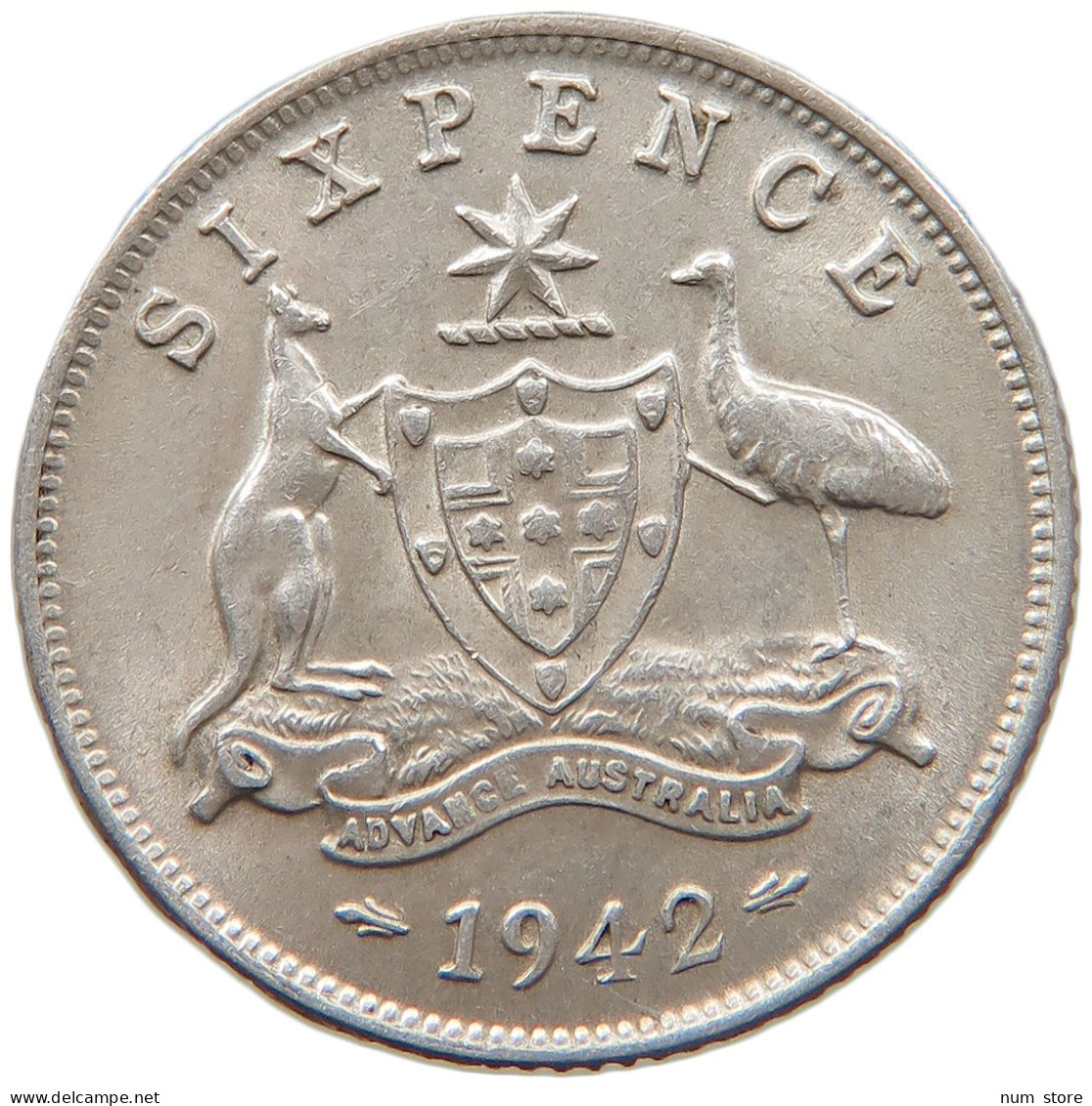 AUSTRALIA 6 PENCE 1942 #s094 0333 - Sixpence