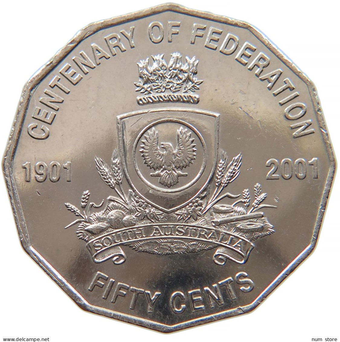 AUSTRALIA 50 CENTS 2001 SOUTH AUSTRALIA #s098 0107 - 50 Cents