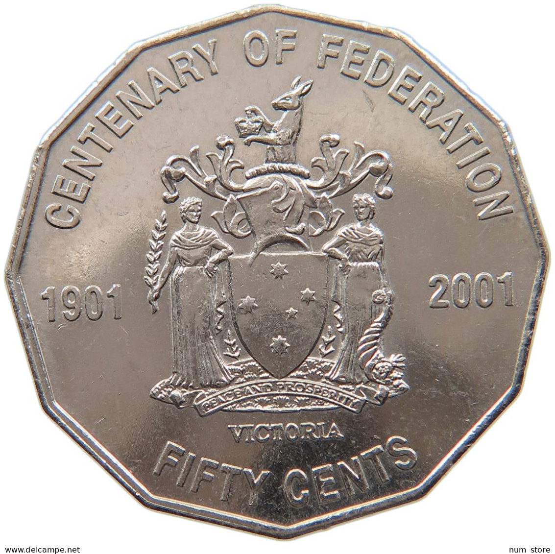 AUSTRALIA 50 CENTS 2001 VICTORIA #s098 0101 - 50 Cents