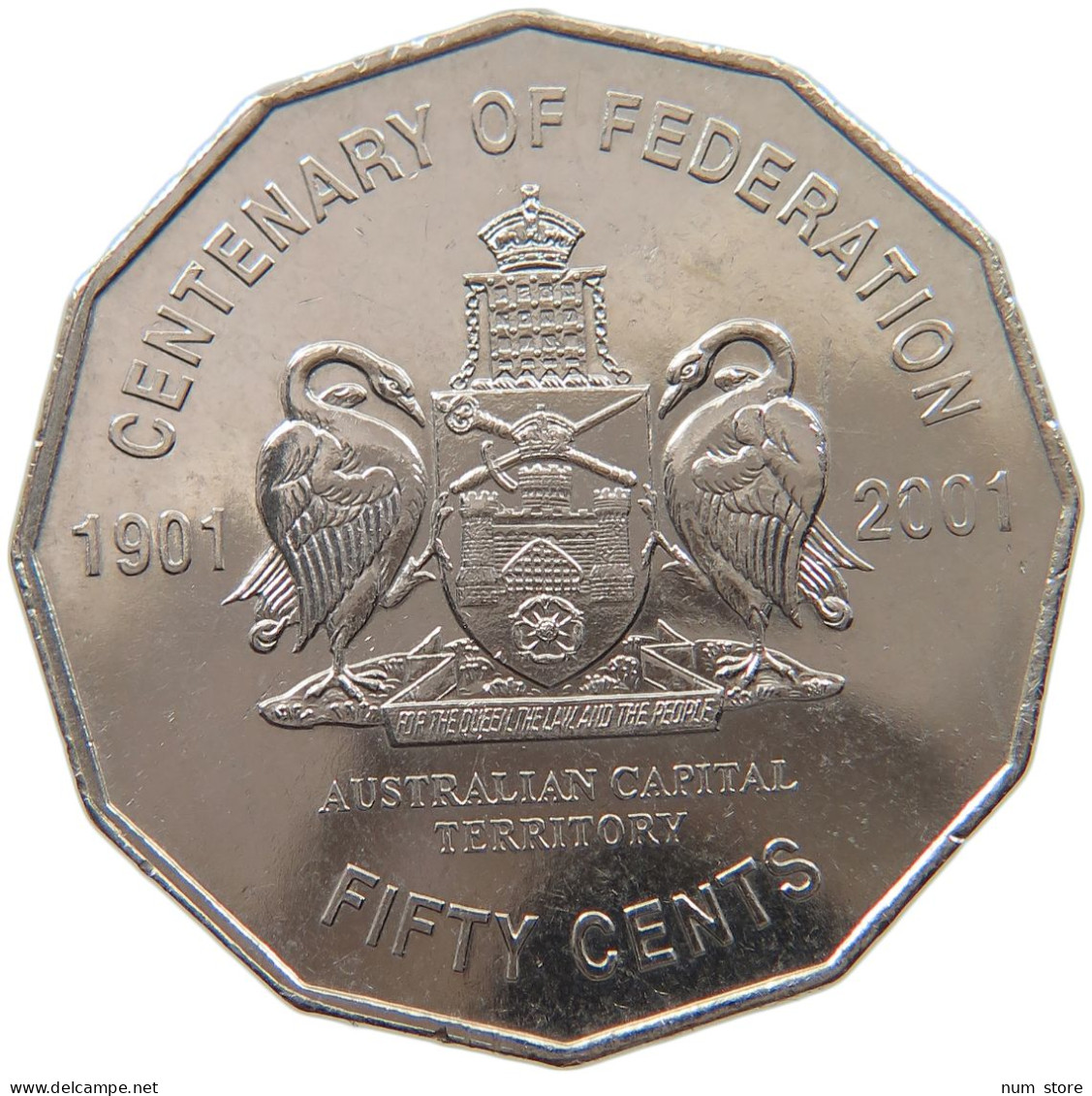 AUSTRALIA 50 CENTS 2001 AUSTRALIAN CAPITAL TERRITORY #s098 0111 - 50 Cents