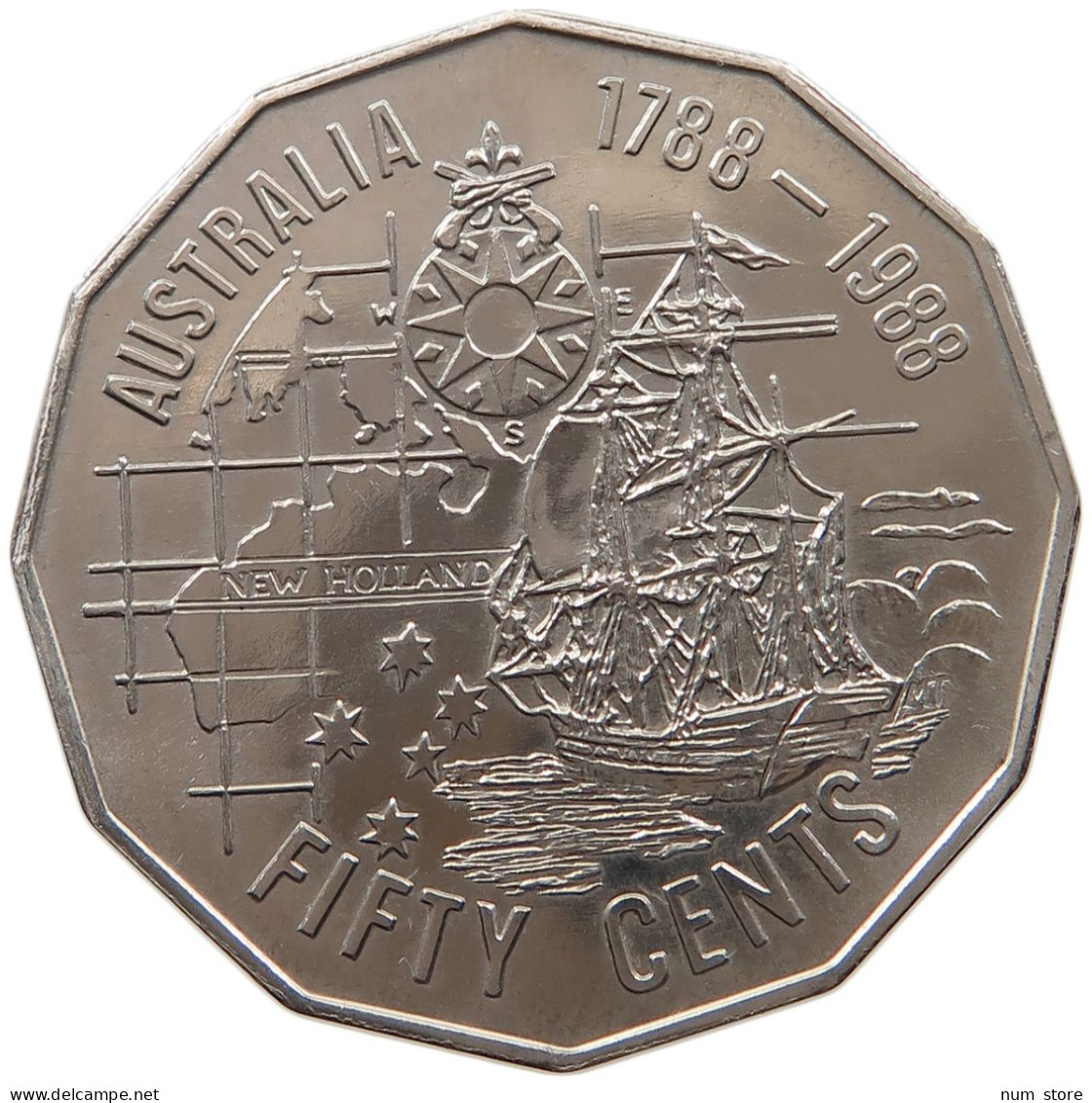 AUSTRALIA 50 CENTS 1988 #s099 0189 - 50 Cents