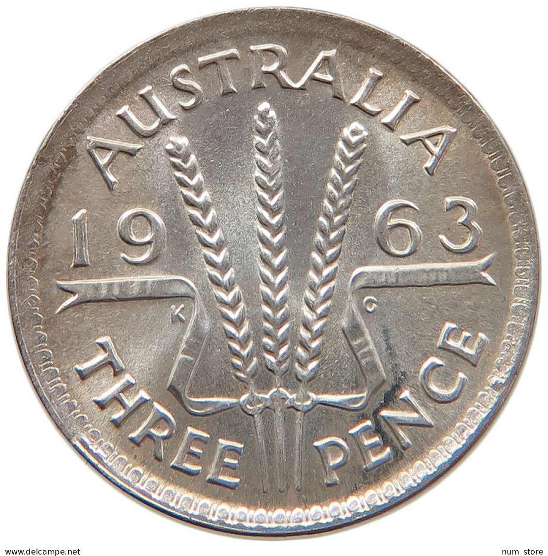 AUSTRALIA 3 PENCE 1963 TOP #s091 0075 - Threepence