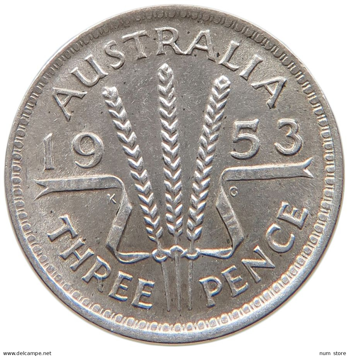 AUSTRALIA 3 PENCE 1953 #s096 0493 - Threepence