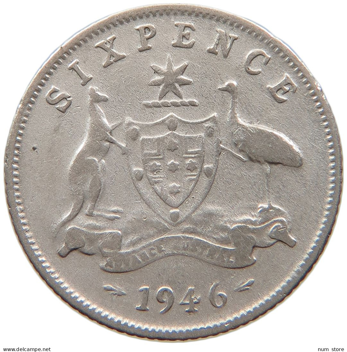 AUSTRALIA 6 PENCE 1946 #s096 0489 - Sixpence