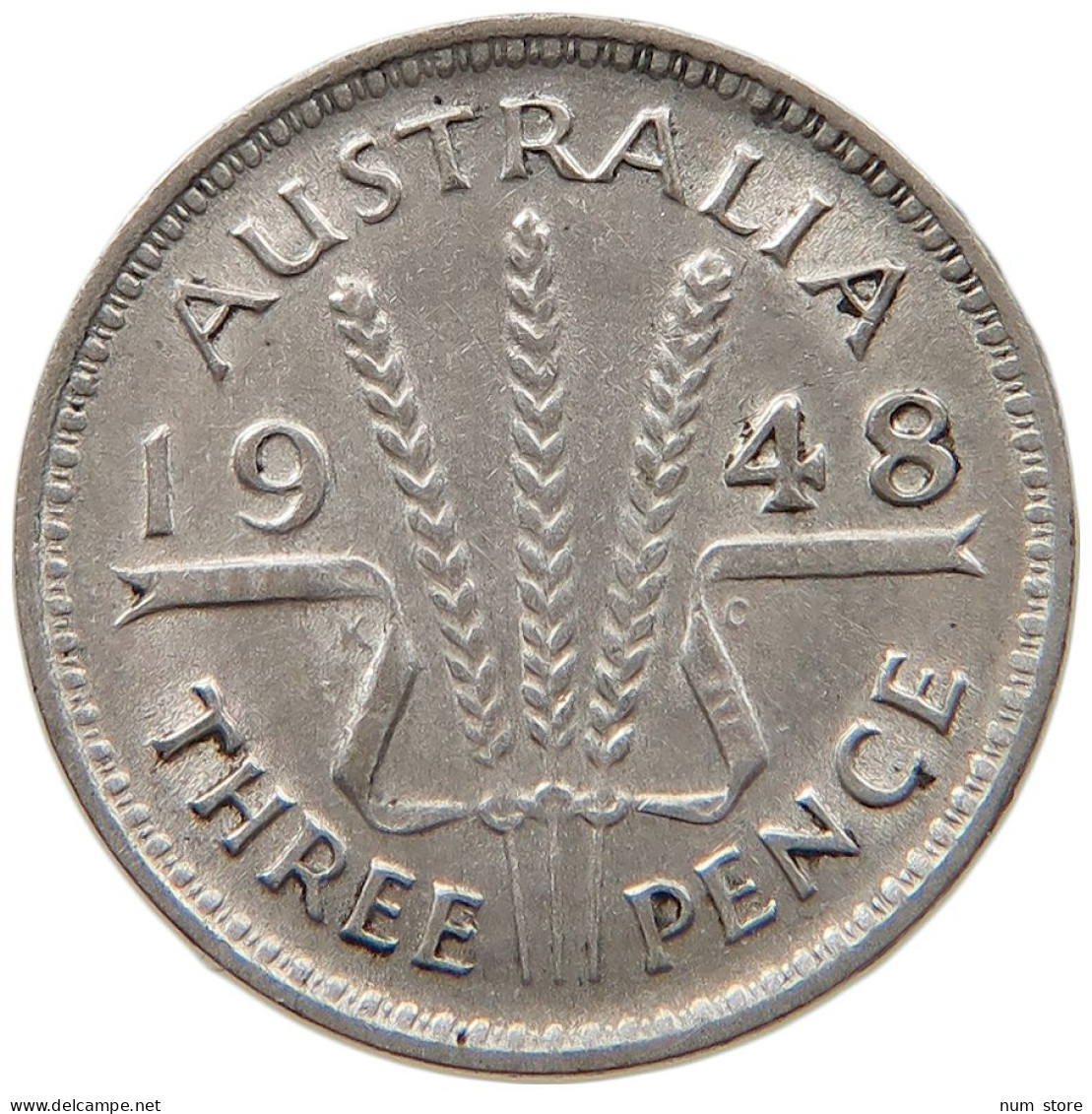 AUSTRALIA 3 PENCE 1948 #s091 0491 - Threepence