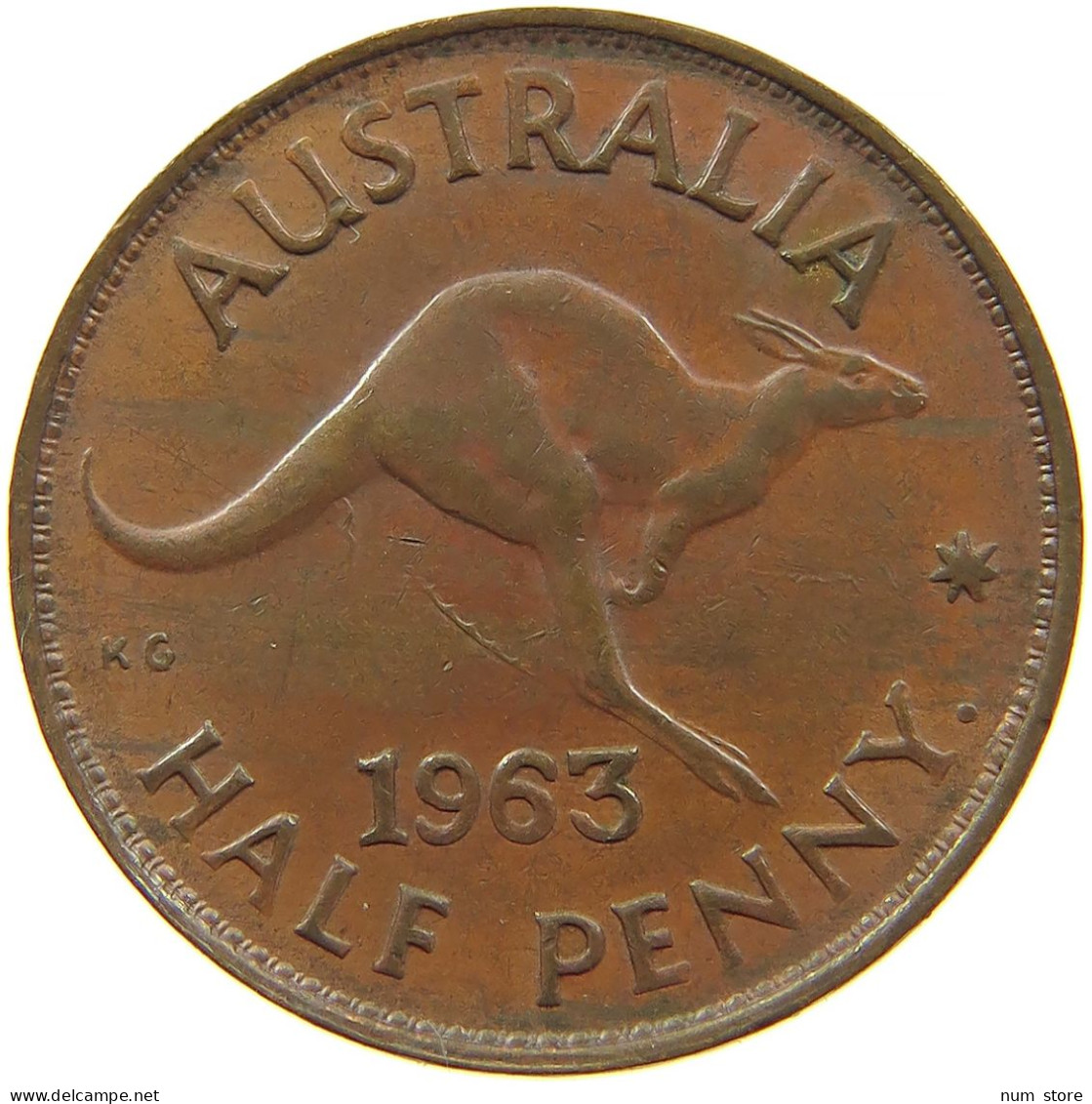 AUSTRALIA 1/2 PENNY 1963 MINTING ERROR #s099 0319 - ½ Penny