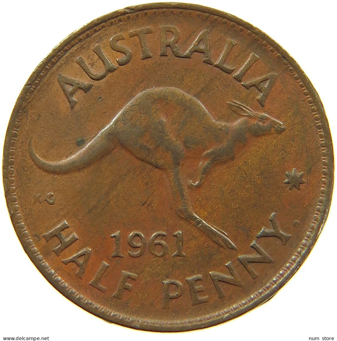 AUSTRALIA 1/2 PENNY 1961 #s099 0317 - ½ Penny