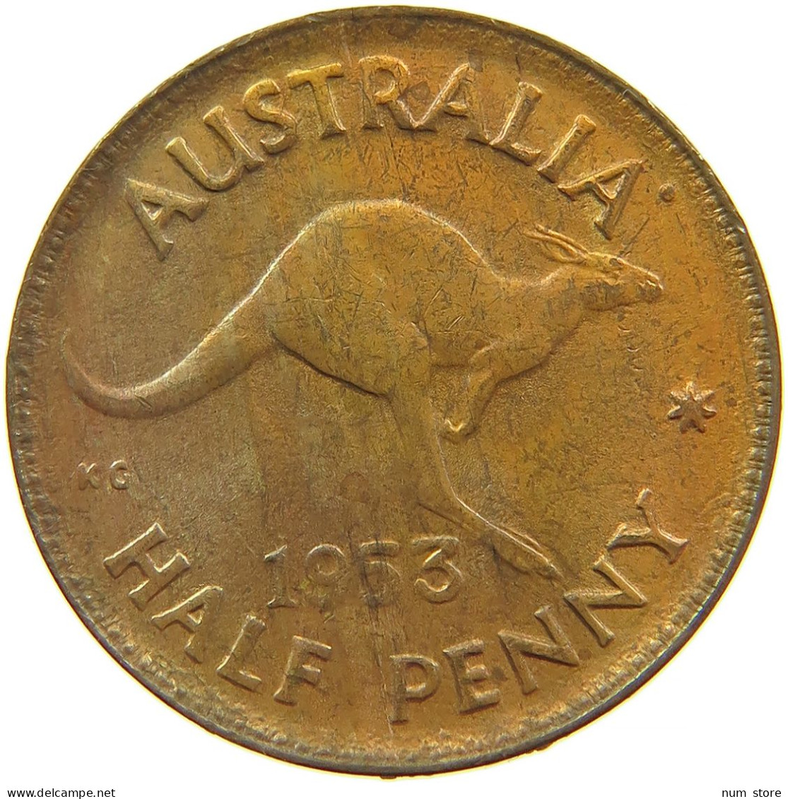 AUSTRALIA 1/2 PENNY 1953 #s099 0311 - ½ Penny