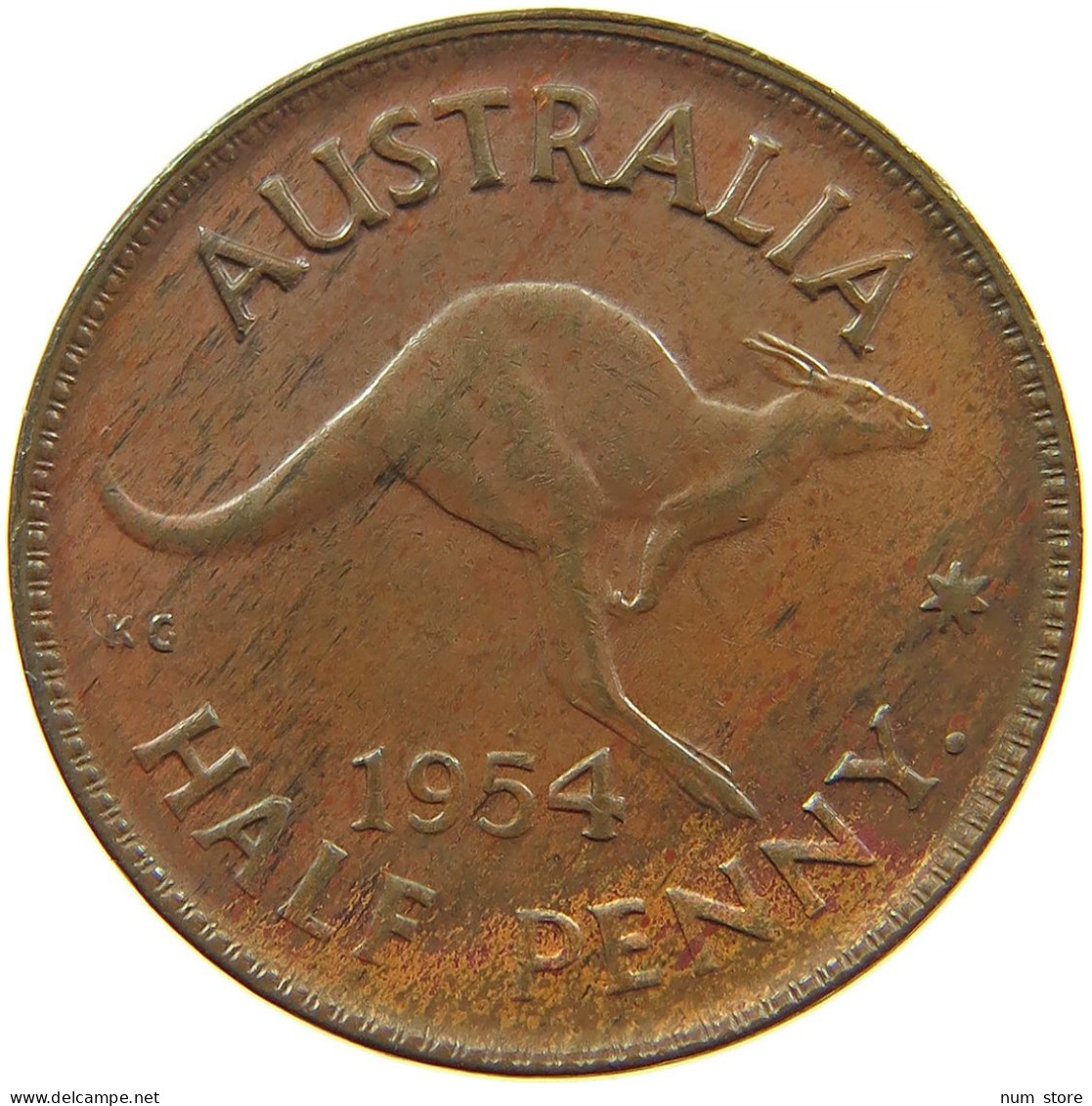 AUSTRALIA 1/2 PENNY 1954 #s099 0305 - ½ Penny