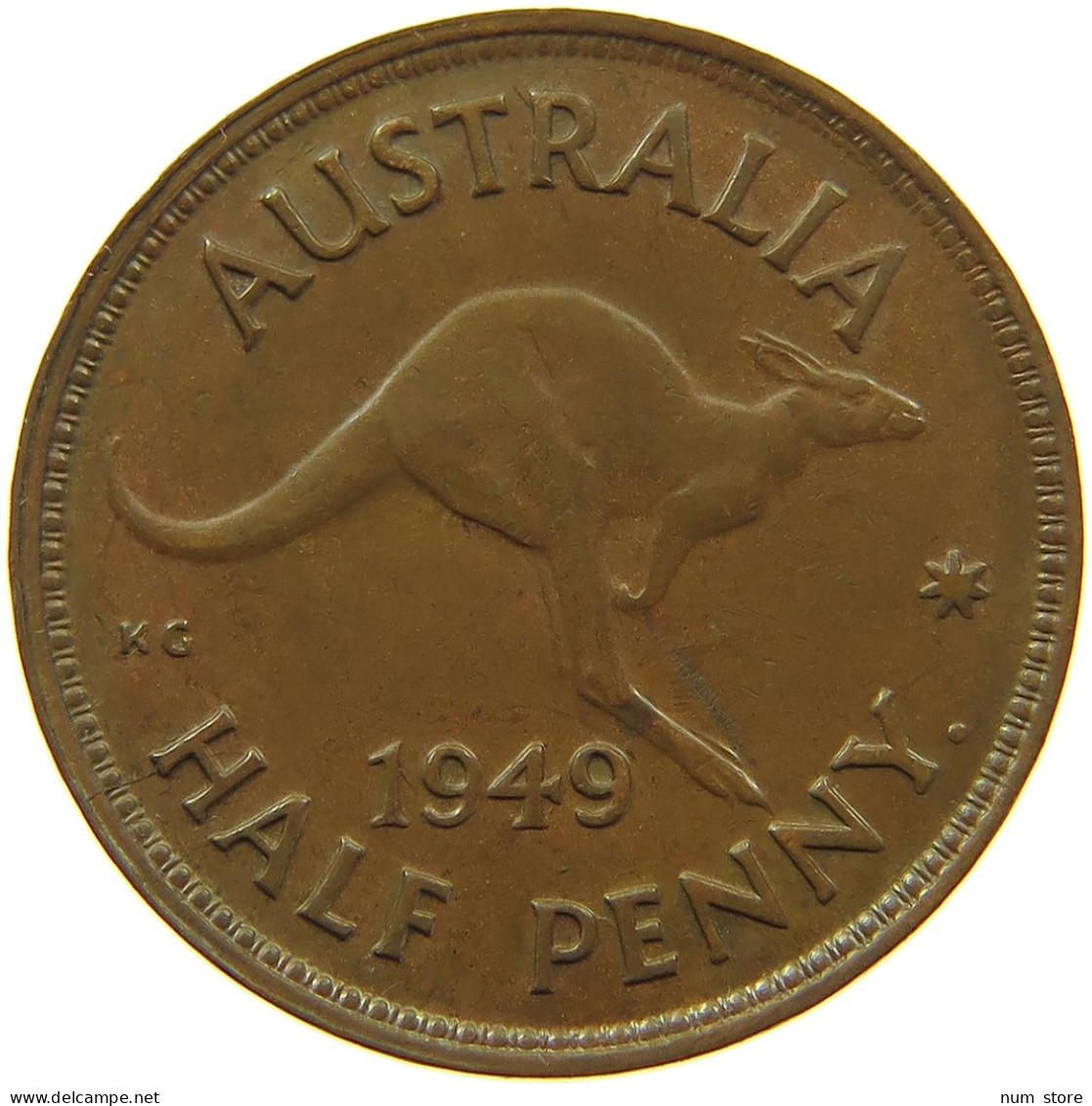 AUSTRALIA 1/2 PENNY 1949 #s099 0335 - ½ Penny