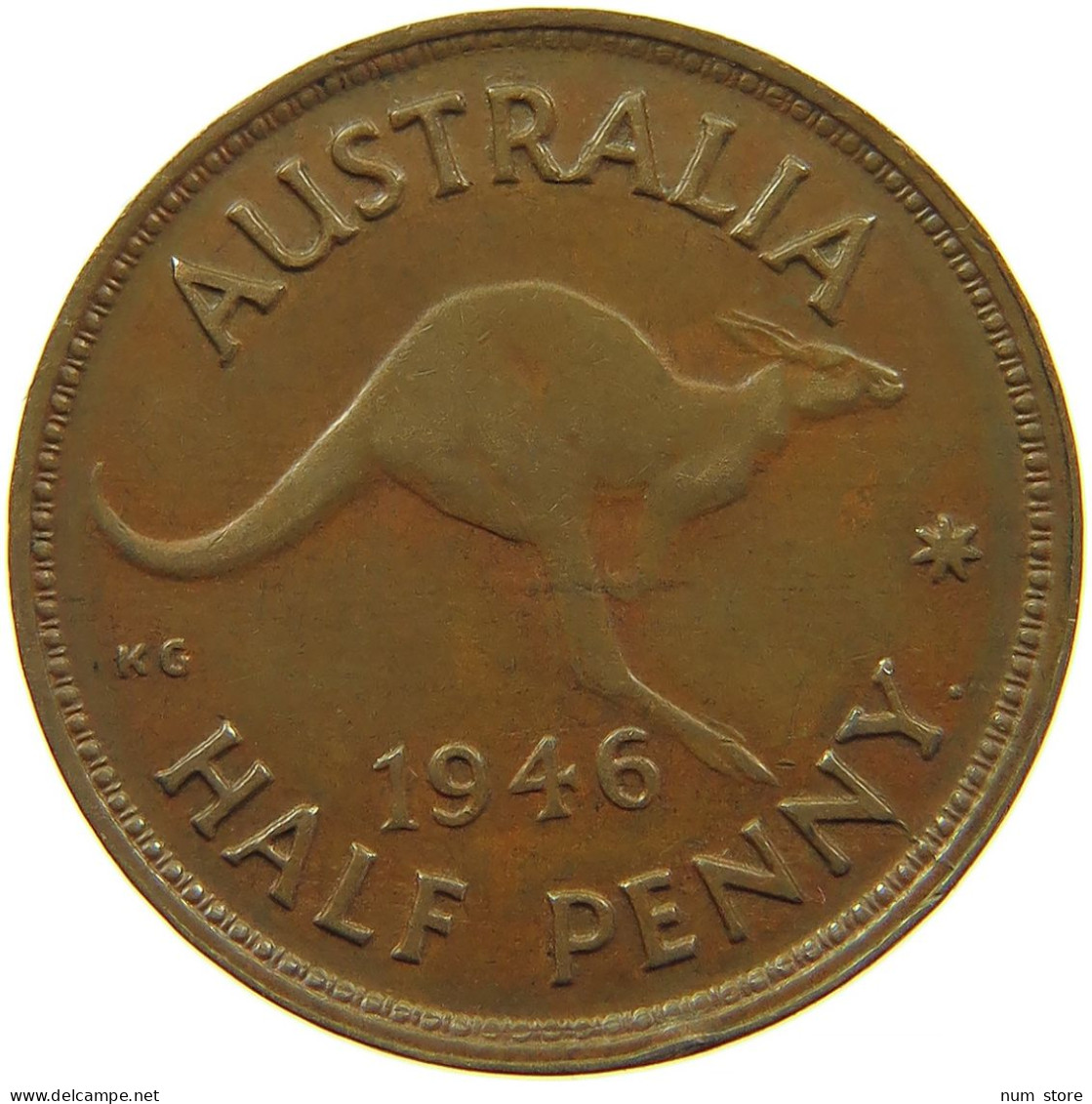 AUSTRALIA 1/2 PENNY 1946 #s099 0347 - ½ Penny