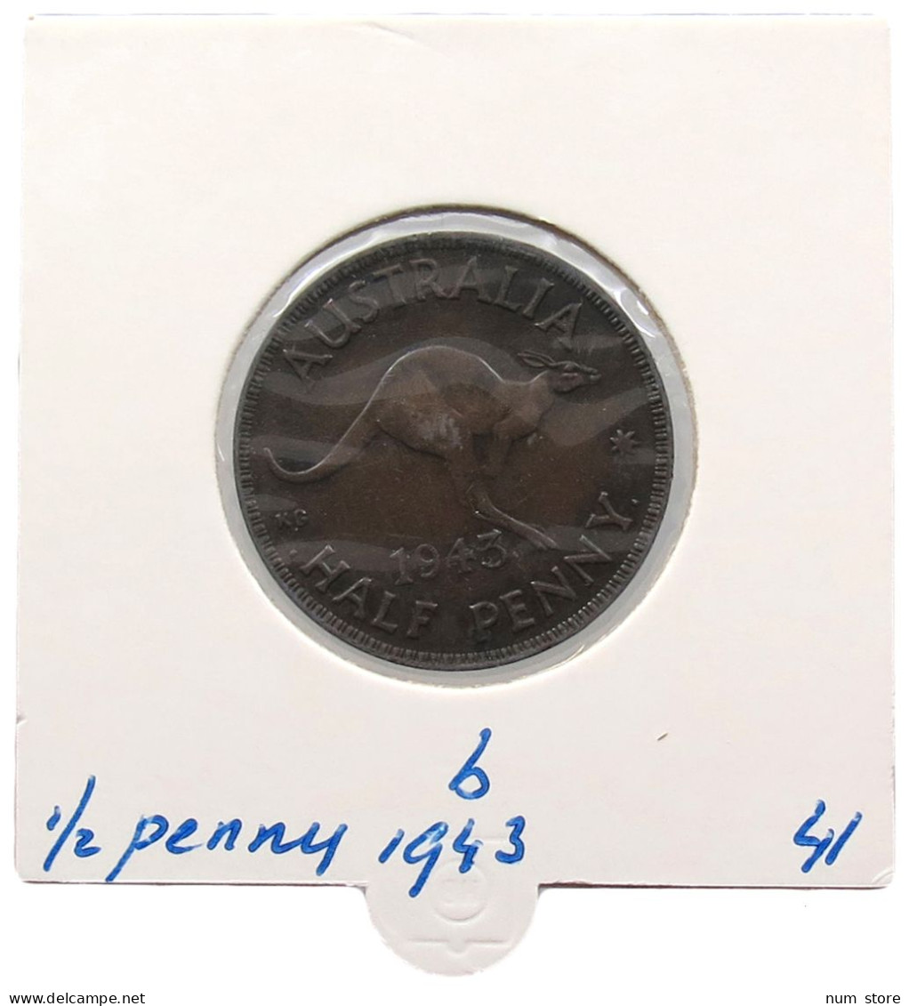 AUSTRALIA 1/2 PENNY 1943 I #alb069 0239 - ½ Penny