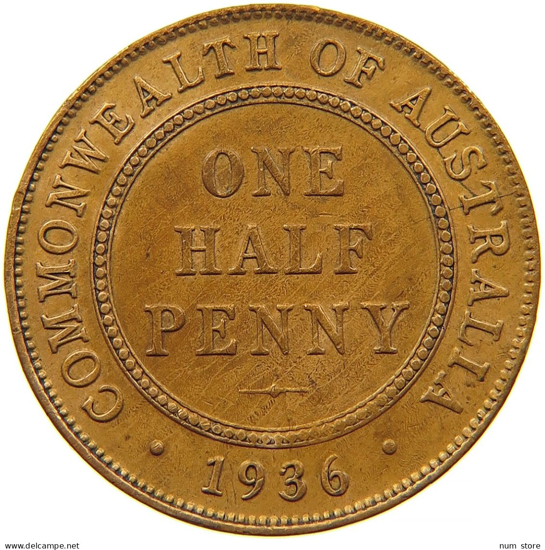 AUSTRALIA 1/2 PENNY 1936 #s098 0317 - ½ Penny