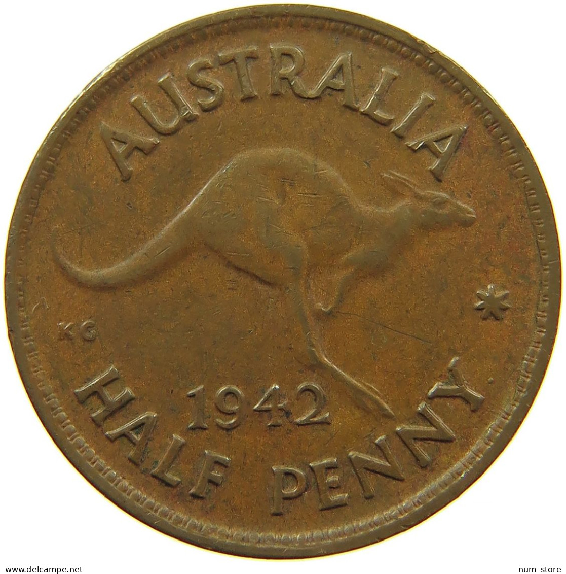 AUSTRALIA 1/2 PENNY 1942 #s099 0333 - ½ Penny