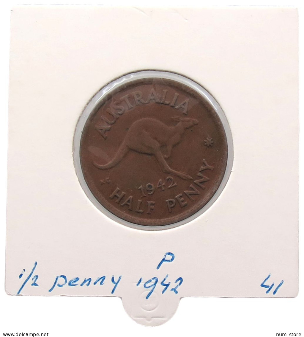 AUSTRALIA 1/2 PENNY 1942 #alb069 0227 - ½ Penny