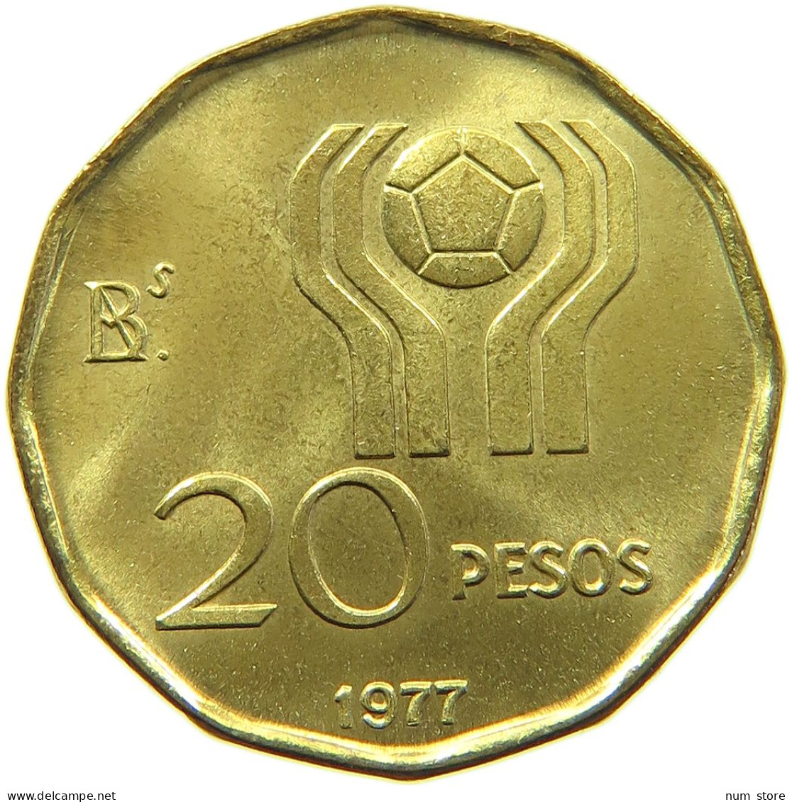 ARGENTINA 20 PESOS 1977 #s102 0059 - Argentinië