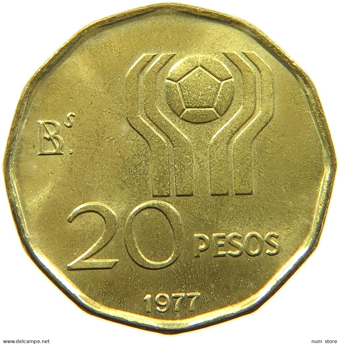 ARGENTINA 20 PESOS 1977 #s102 0063 - Argentina