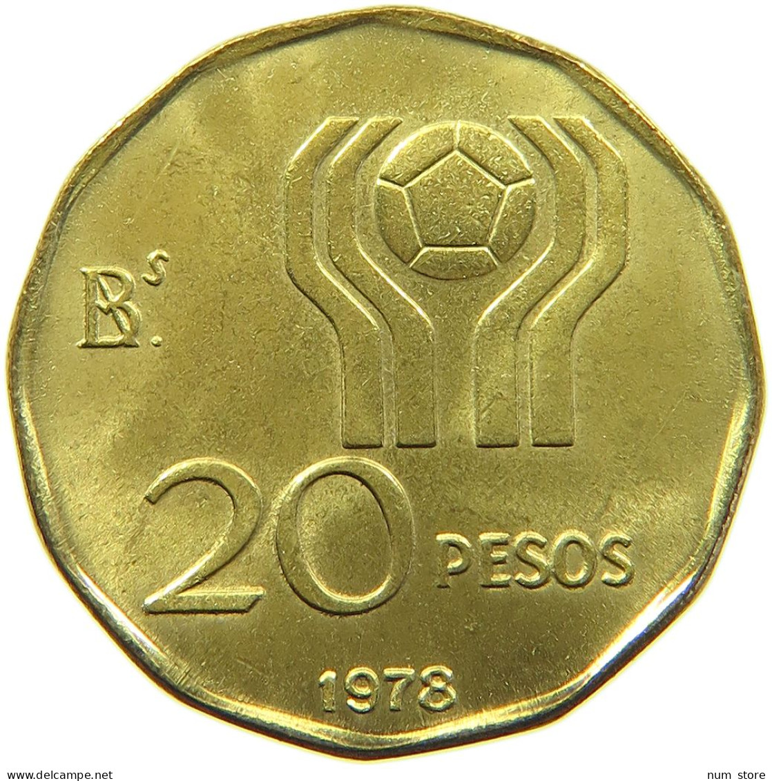 ARGENTINA 20 PESOS 1978 #s102 0067 - Argentina