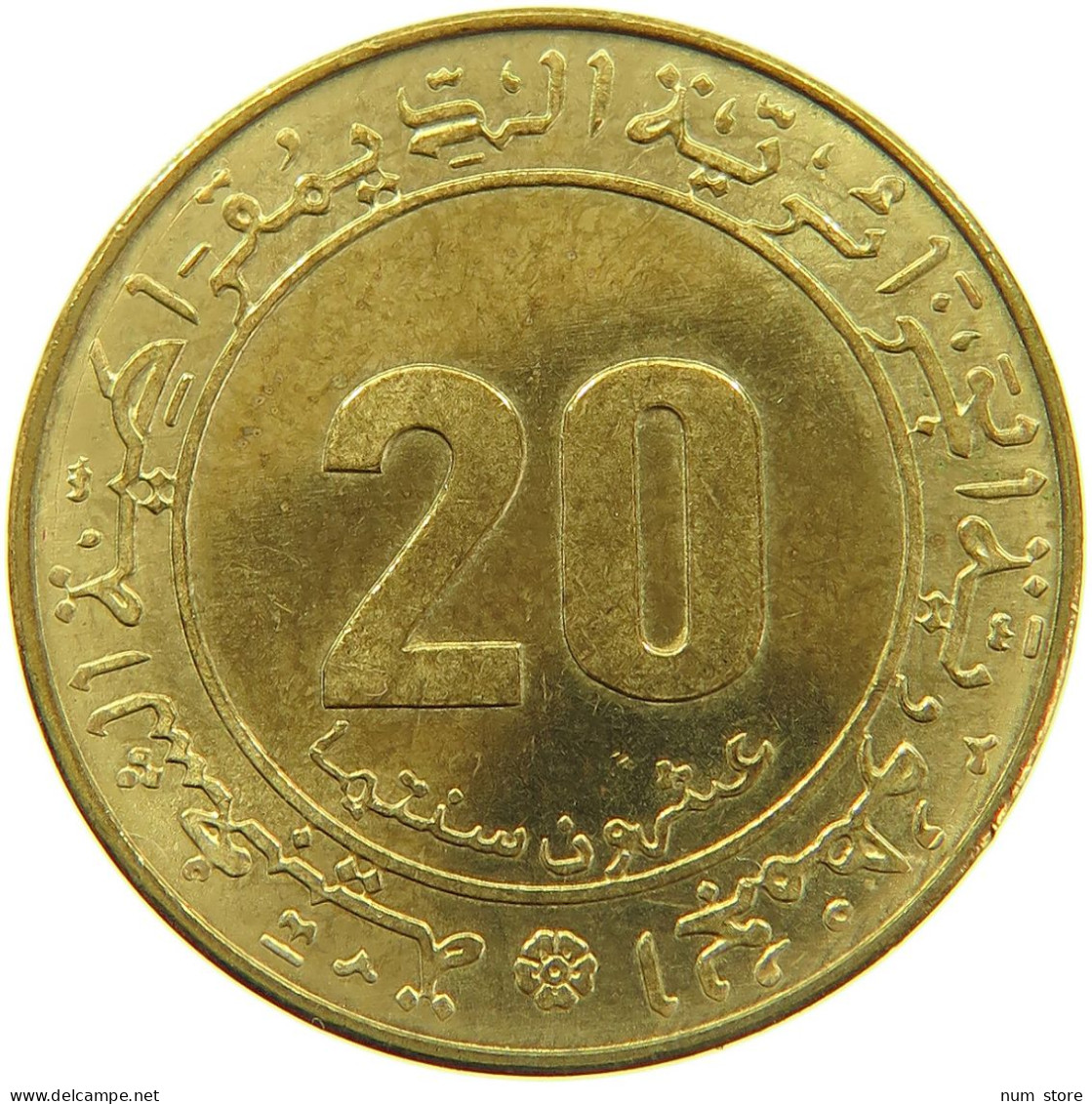 ALGERIA 20 CENTIMES 1975 #s095 0623 - Algerije