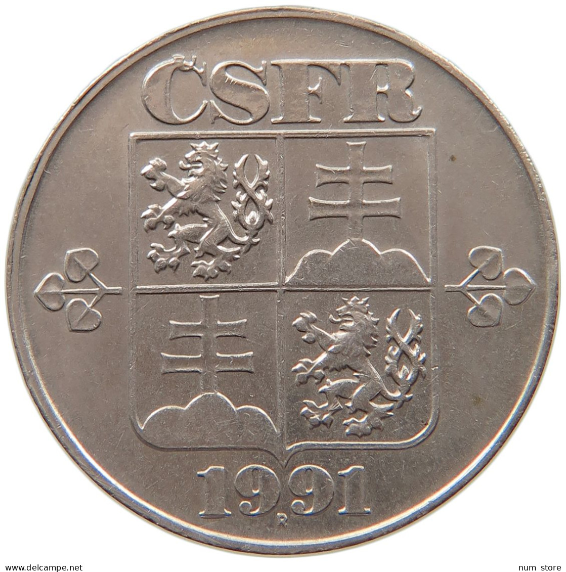 CZECHOSLOVAKIA 5 KORUNA 1991 R #s090 0125 - Czechoslovakia