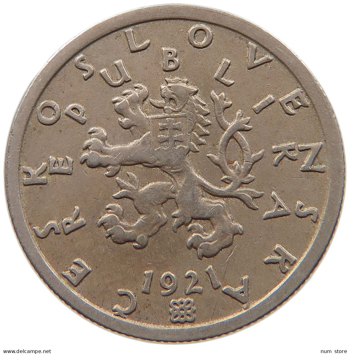 CZECHOSLOVAKIA 50 HALER 1921 #s093 0157 - Czechoslovakia