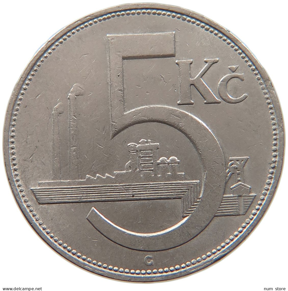 CZECHOSLOVAKIA 5 KORUN 1938 #s092 0197 - Czechoslovakia