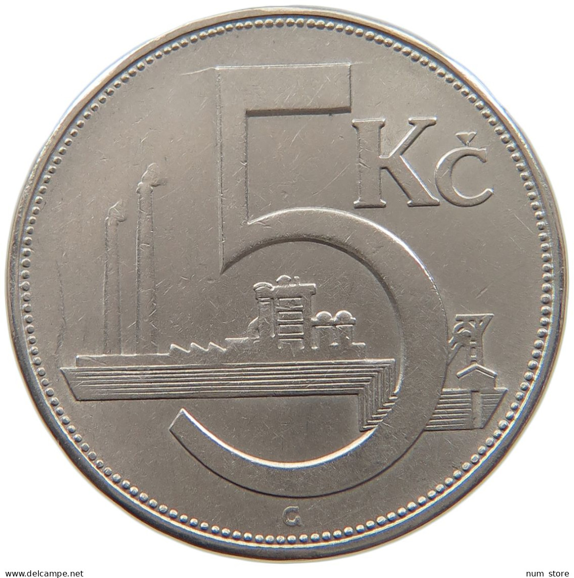 CZECHOSLOVAKIA 5 KORUN 1938 #s092 0195 - Tchécoslovaquie